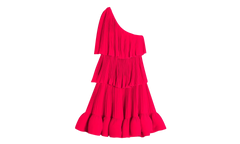 ASYMMETRIC LAYERED SHORT DRESS "Red" RW DR0024 4778 A23 594