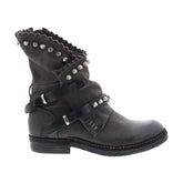 Vianne 250202-102 Womens Gray Leather Hook & Loop Casual Dress Boots