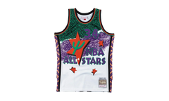 NBA Sublimated Hakeem Olajuwon Swingman Jersey "1995 All Star West - White" SMJYNG18434 ASWWHIT95HOL