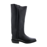 8220 Mens Black Leather Slip On Cowboy Western Boots