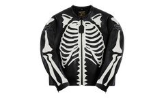 Bones Flat Leather Jacket "Black / White" BONES001
