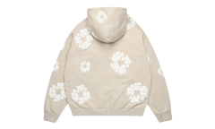 Cotton Wreath Zip Hoodie "Cream" DT613