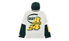 Patchwork Baseball Jersey Windbreaker "Green/White" 1AAGF4