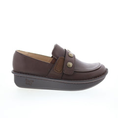 Alegria Ericka Upgrade ERC-8134 Womens Brown Leather Clog Flats Shoes