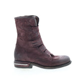 Traver Womens Burgundy Suede Zipper Casual Dress Boots