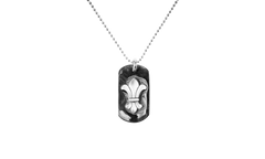 Fleur Dog Tag Pendant "Silver" CHRM0962