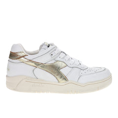 B.560 Laminated Metallic Lace Up Sneakers
