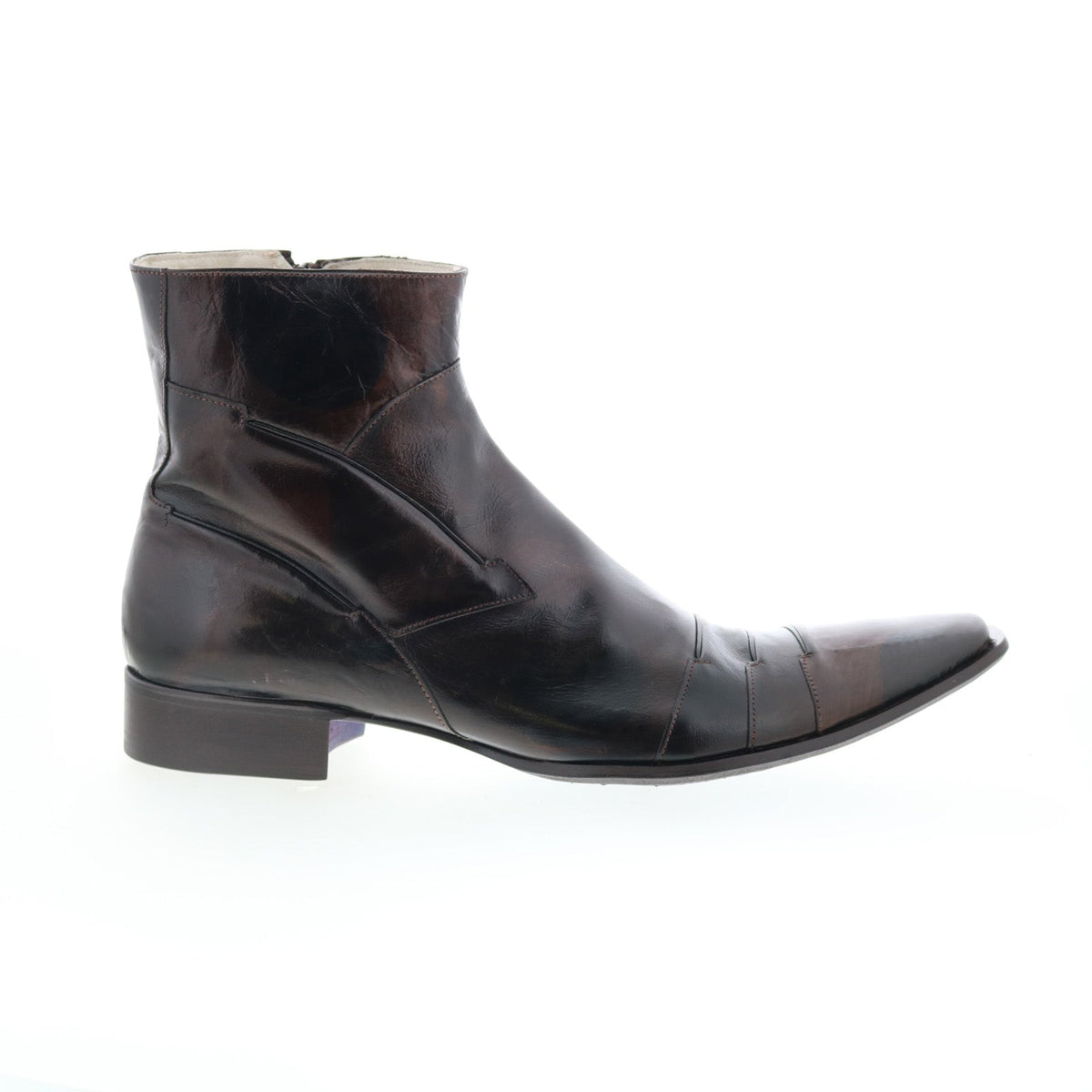Astton Winnebago 2124 Mens Brown Leather Zipper Casual Dress Boots