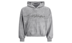 Distressed Script Hoodie "Grey" LST 21 22712 GREY