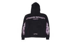 Glitter Shoulder Floral Logo Hoodie "Black / Purple - Friends & Family" CHRM1106