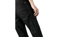 Distressed Logo Jeans "Aged Black" PS23MDS007 023