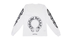 Floral Horseshoe L/S T-shirt "White" CHRM0055