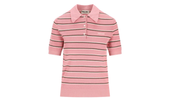 Striped Cotton Knit Polo Shirt WMNS "Pink" MMLB35 183M F0028