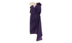 DRAPED MINI DRESS "RAISIN" RW DR0121 4778 E22 79