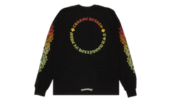 Floral Sleeve Gradient Long-sleeve T-shirt "Black" CHRM0821