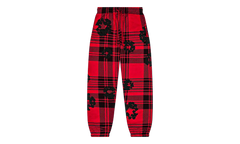 Plaid Cotton Wreath Sweatpants "Red" DT387