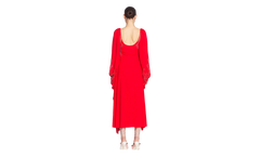 EMBROIDERED DRESS WITH OPEN SLEEVES "Red" RW DR9019 4893 E24 340