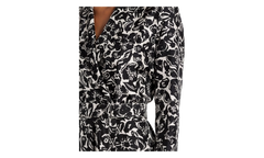 SILK FLORAL WRAP MIDI DRESS "Black" RW DR0013 5615 P23 10