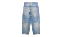 Distressed Stencil Denim "Washed Indigo" DSM S26 068