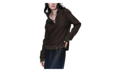 Wool Quarter-Zip Sweater WMNS "Brown" S51HL0040M13227143F