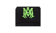 MA Logo Trucker Hat "Black Neon Green" MDS357 002