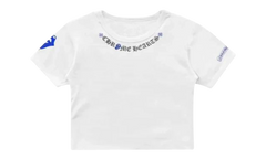 ROLLING STONES BLUE NECK LOGO CROPPED Tee "White" CHRM0782