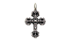 Filigree Cross Pendant With Ballchain "Silver" CHRM0803