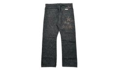 Leather Star Patch Denim Jeans "Washed Raw Denim Black" CHRM1109