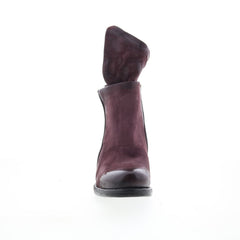 Ibsen Womens Burgundy Leather Zipper Casual Dress Boots