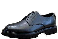 Brushed Calfskin Derby Shoes – Black