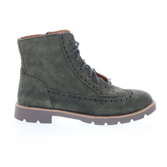 Aetrex Margot LL504 Womens Green Suede Lace Up Casual Dress Boots